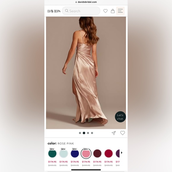 David’s Bridal Galina Signature Bridesmaid dress Size 6 - Picture 3 of 13